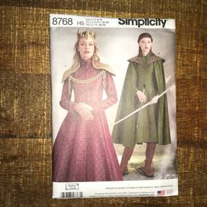 Simplicity Sewing Pattern 8768 Womens Game of Thrones Fantasy Cosplay 6-14 UNCUT